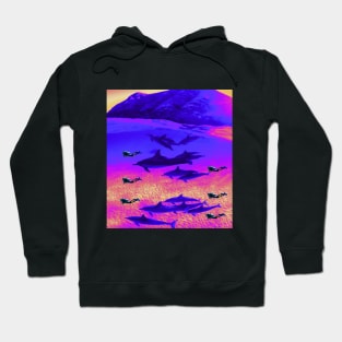 Colorful Swim With Dolphins Hoodie